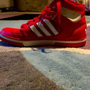 Red adidas, 10 1/2 U.S, barely worn